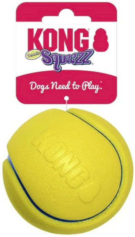 Medium - 3 count KONG Squeezz Tennis Ball Assorted Colors