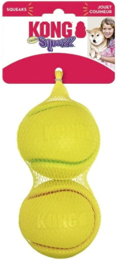 Large - 2 count KONG Squeezz Tennis Ball Assorted Colors