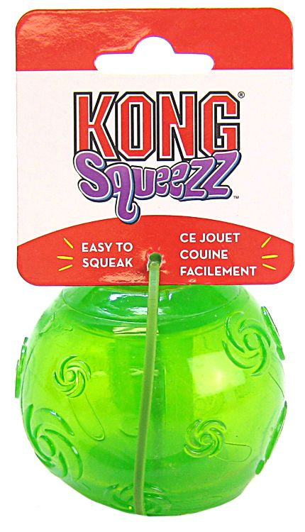 Large - 1 count KONG Squeezz Ball Squeaker Dog Toy Assorted Colors