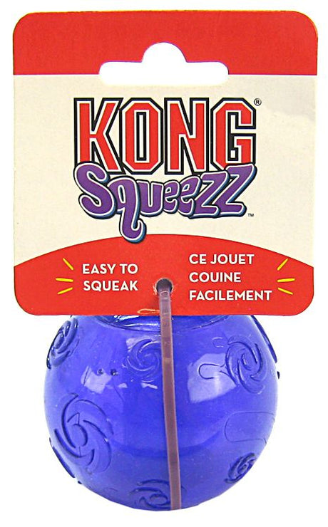 Medium - 1 count KONG Squeezz Ball Squeaker Dog Toy Assorted Colors