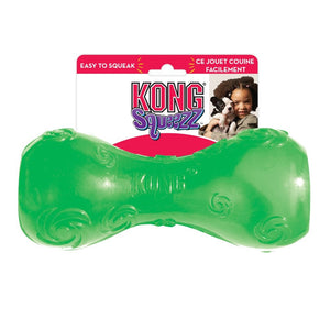 Large - 1 count KONG Squeezz Dumbbell Squeaker Dog Toy