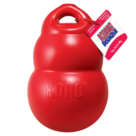 3 count KONG Bounzer Red Rubber Dog Toy