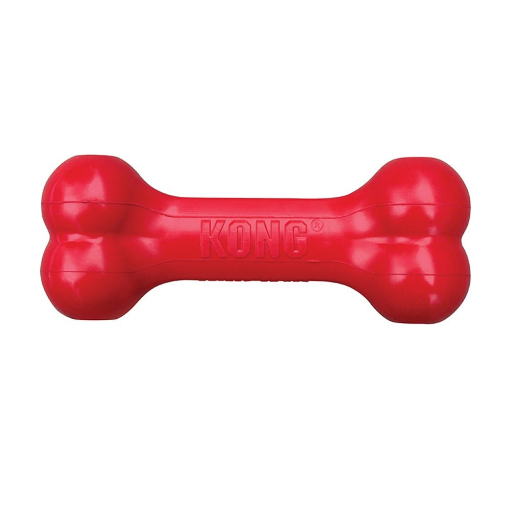 Medium - 1 count KONG Goodie Bone Durable Rubber Dog Chew Toy Red