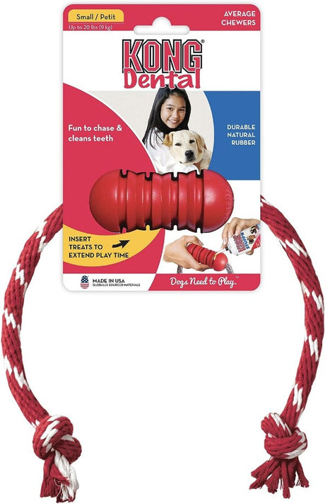 1 count KONG Dental With Floss Rope Chew Toy Small