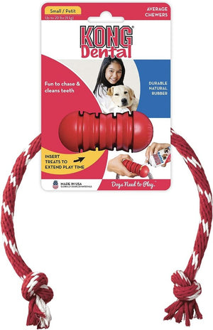 3 count KONG Dental With Floss Rope Chew Toy Small