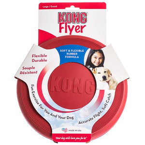 KONG Flyer Disc Soft and Flexible Rubber Dog Toy - PetMountain.com