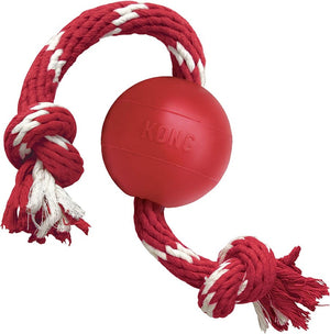 KONG Ball With Rope Dog Toy Small - PetMountain.com