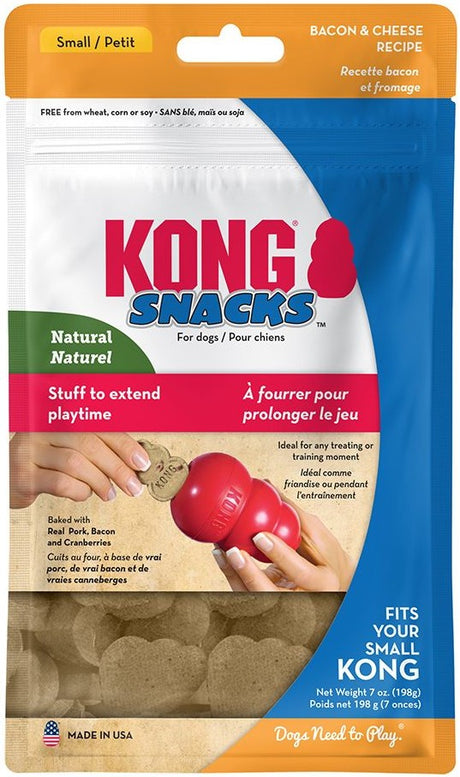 21 oz (3 x 7 oz) KONG Snacks for Dogs Bacon and Cheese Recipe Small