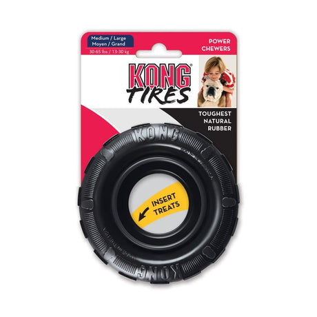 Medium - 1 count KONG Extreme Tires Toughest Natural Rubber Dog Chew Toy