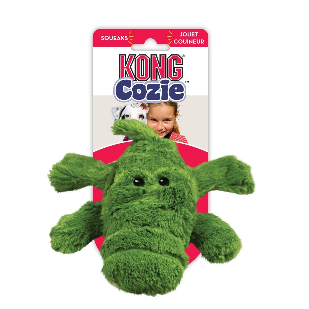 Small - 5 count KONG Cozie Ali the Alligator Dog Toy