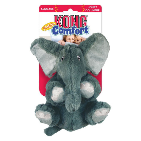 1 count KONG Comfort Kiddos Elephant Squeaker Dog Toy