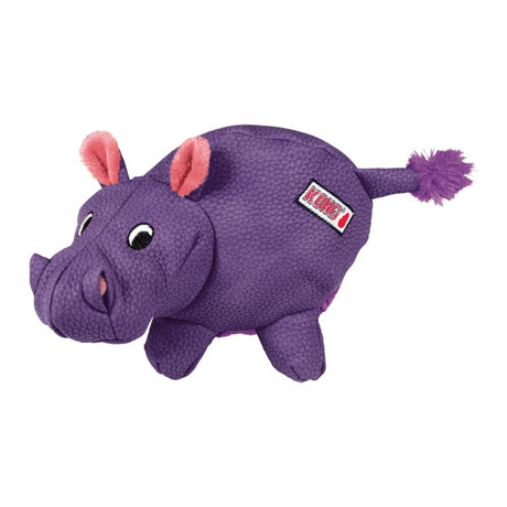 Medium - 1 count KONG Phatz Hippo Squeaker Dog Toy
