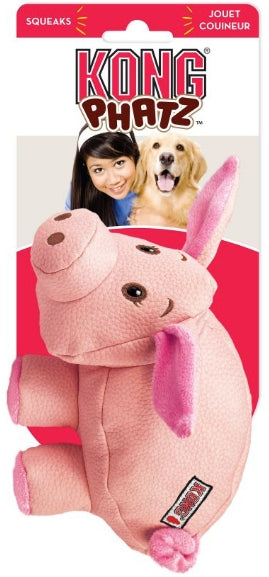 KONG Phatz Pig Squeaker Dog Toy - PetMountain.com