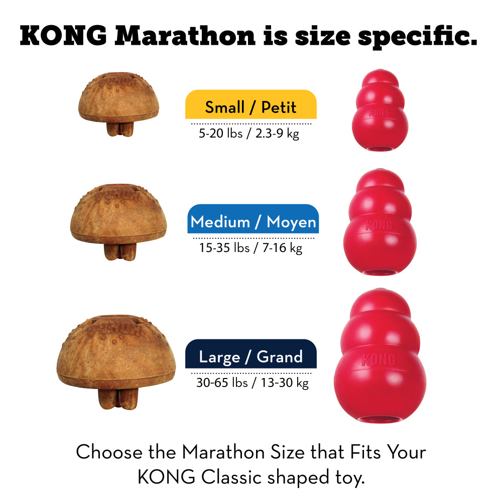 2 count KONG Marathon Peanut Butter Flavored Dog Chew Large