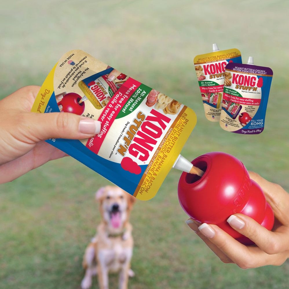 36 oz (6 x 6 oz) KONG Stuff'N All Natural Peanut Butter, Banana and Bacon for Dogs