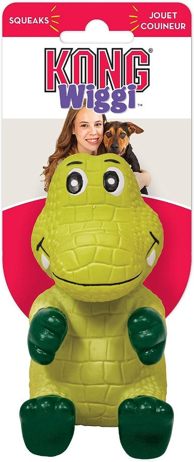 KONG Wiggi Alligator Squeaker Dog Toy Small - PetMountain.com