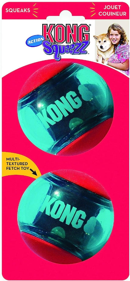 KONG Squeezz Action Ball Red - PetMountain.com
