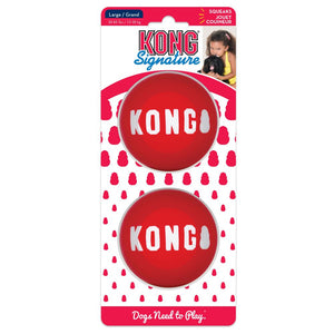 16 count (8 x 2 ct) KONG Signature Ball Dog Toy Large