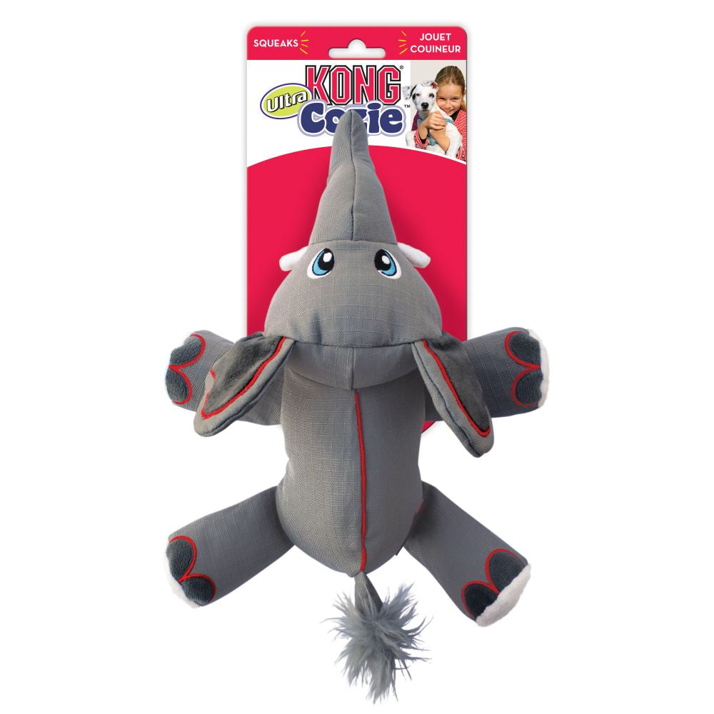 Large - 6 count KONG Cozie Ultra Ella Elephant Dog Toy