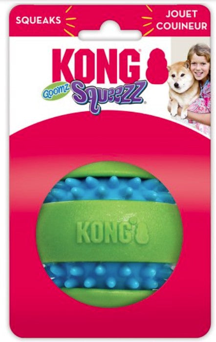 Large - 1 count KONG Goomz Squeezz Ball Squeaker Dog Toy