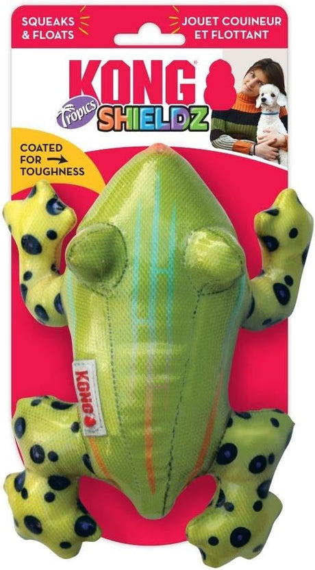 KONG Shieldz Tropics Frog Dog Toy Medium - PetMountain.com