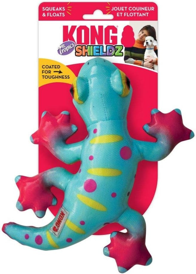 2 count KONG Shieldz Tropics Gecko Dog Toy Medium