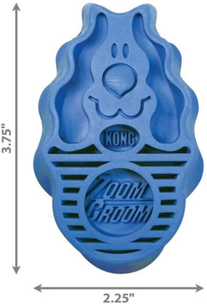 3 count KONG Zoom Groom Boysenberry Small Brush