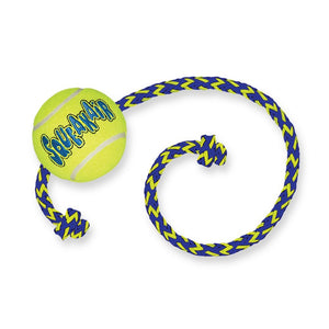 1 count KONG Squeaker Ball with Rope Dog Toy