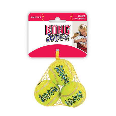 3 count KONG Air Dog Squeaker Tennis Balls X-Small Dog Toy