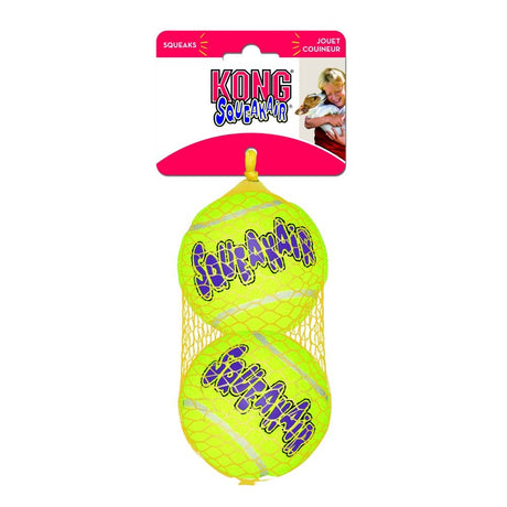 2 count KONG Air Dog Squeaker Tennis Balls Large Dog Toy