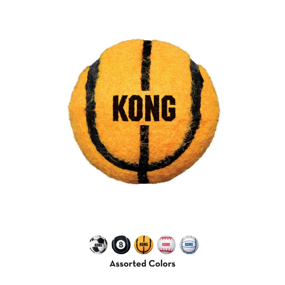 Medium - 3 count KONG Assorted Sports Balls Bouncing Dog Toys
