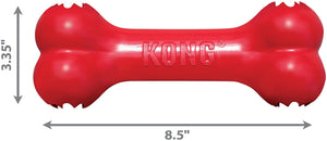 Large - 1 count KONG Goodie Bone Durable Rubber Dog Chew Toy Red