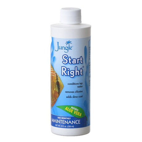 8 oz Jungle Labs Start Right Conditions Tap Water, Removes Chlorine, Adds Slime Coat for Aquariums
