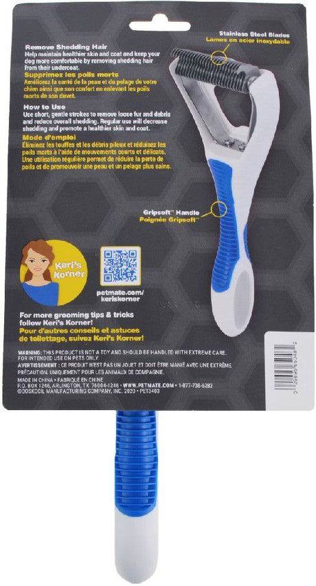 JW Pet Deshedding Tool for Dogs with Stainless Steel Blades - PetMountain.com
