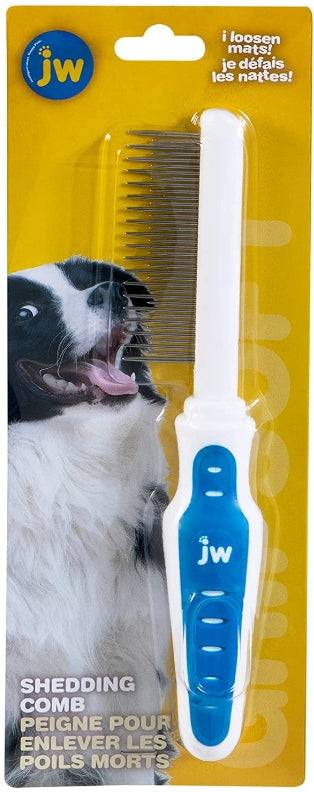 JW Pet GripSoft Shedding Comb for All Breeds and All Coat Types - PetMountain.com