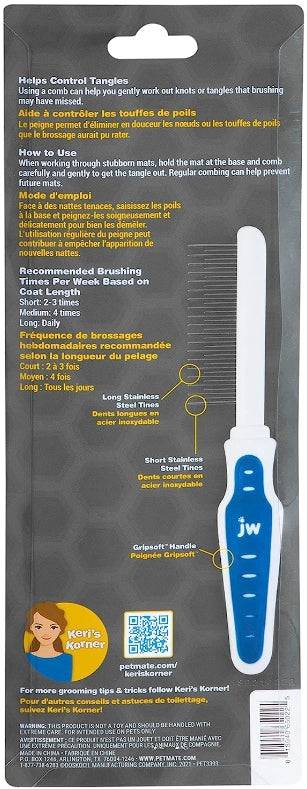 JW Pet GripSoft Shedding Comb for All Breeds and All Coat Types