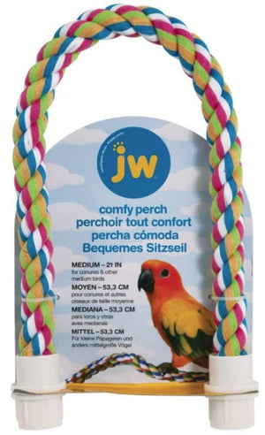 JW Pet Flexible Multi-Color Comfy Rope Perch for Birds - PetMountain.com