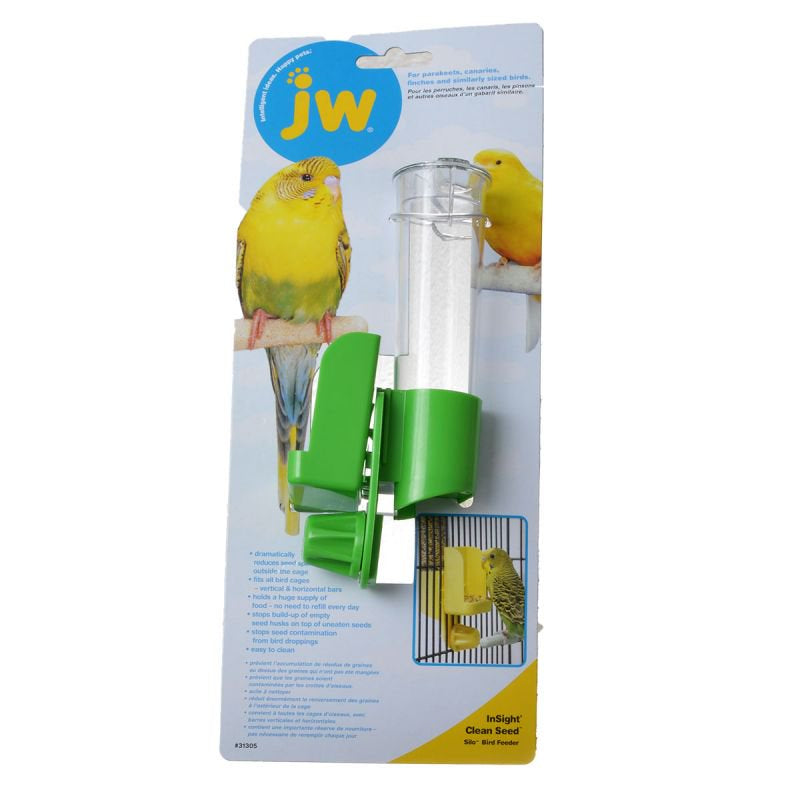 JW Pet Insight Clean Seed Silo Bird Feeder - PetMountain.com