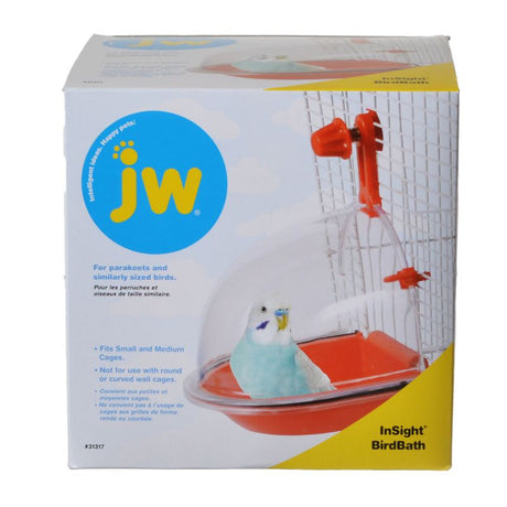JW Pet Insight Bird Bath for Parakeets and Similar Sized Birds for Small and Medium Cages - PetMountain.com
