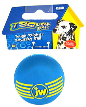 JW Pet iSqueak Ball Rubber Dog Toy Assorted Colors - PetMountain.com