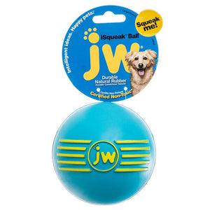 JW Pet iSqueak Ball Rubber Dog Toy Assorted Colors - PetMountain.com