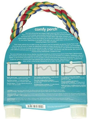 JW Pet Flexible Multi-Color Comfy Rope Perch 14" Long for Birds - PetMountain.com