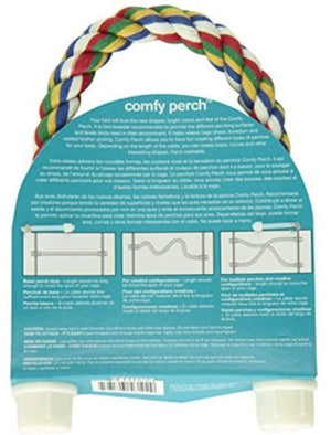 Medium - 5 count JW Pet Flexible Multi-Color Comfy Rope Perch 14" Long for Birds