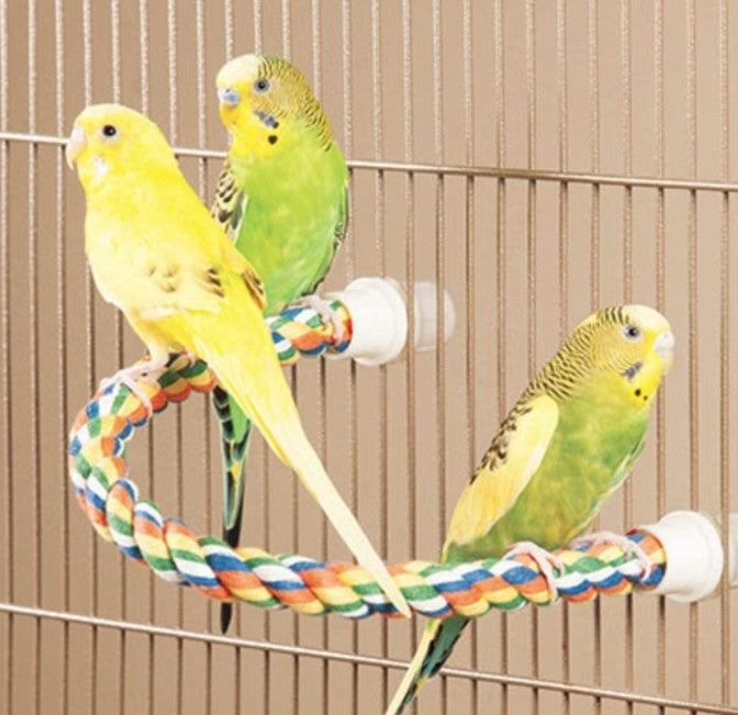 Large - 1 count JW Pet Flexible Multi-Color Comfy Rope Perch for Birds