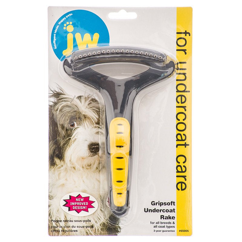 JW Pet GripSoft Undercoat Rake for All Breeds and All Coat Types - PetMountain.com