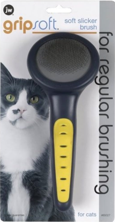 JW Pet GripSoft Soft Slicker Brush for Cats - PetMountain.com