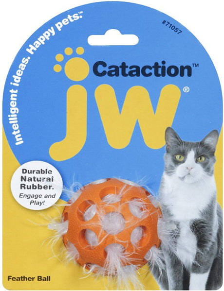JW Pet Cataction Feather Ball Interactive Cat Toy - PetMountain.com