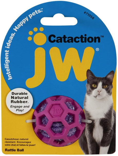 3 count JW Pet Cataction Rattle Ball Interactive Cat Toy