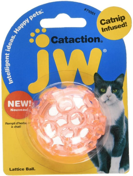 JW Pet Cataction Catnip Infused Lattice Ball Cat Toy - PetMountain.com