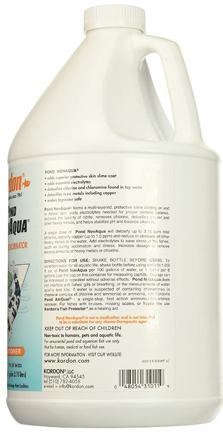 2 gallon (2 x 1 gal) Kordon Pond NovAqua Instant Dechlorinator Water Conditioner